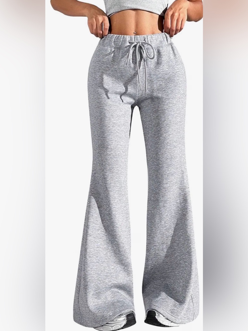 Light Gray Flare Sweatpants